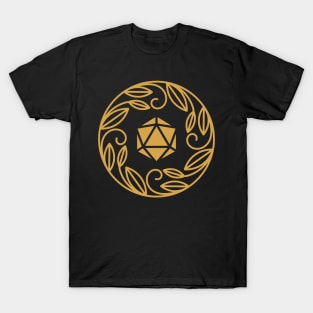 Plant D20 Dice Emblem of the Druid Tabletop RPG Gaming T-Shirt